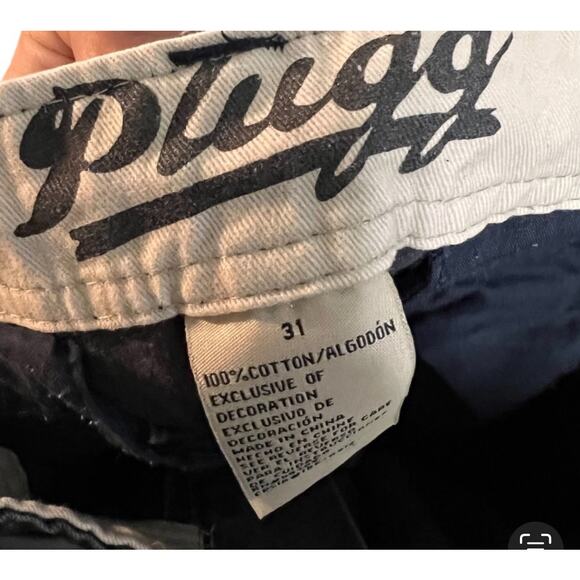 Plugg Cargo Shorts Mens Size 31 Blue Streetwear  Skateboard Design Vintage - Picture 3 of 3